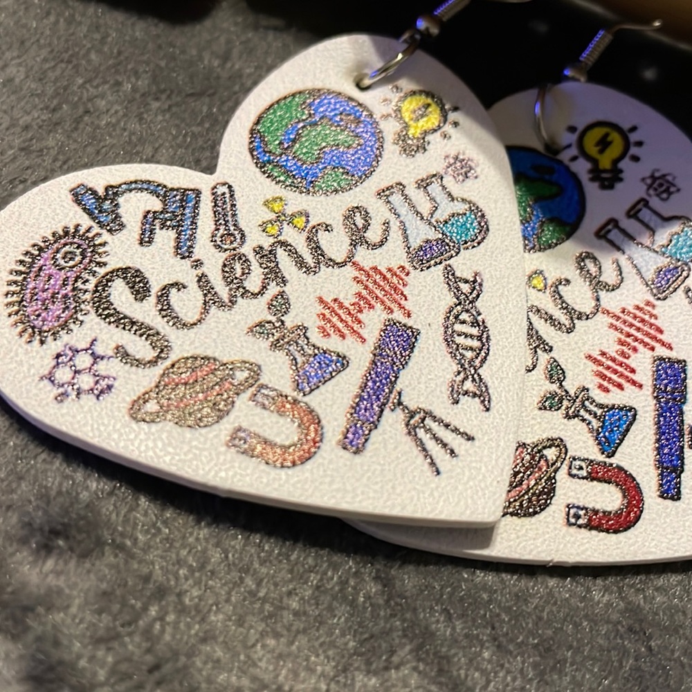 Science 2 Sided Pierced Earrings SUPPORT OUR EDUCATORS!